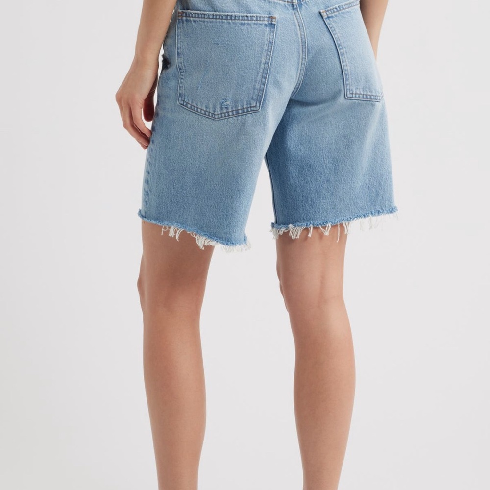 Madewell Light Blue Long Baggy Denim Shorts - Picture 8 of 10